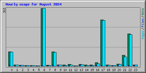 Hourly usage for August 2024