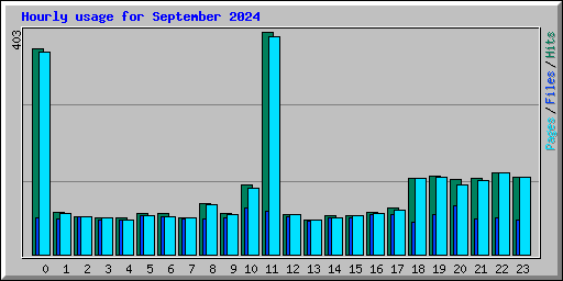 Hourly usage for September 2024