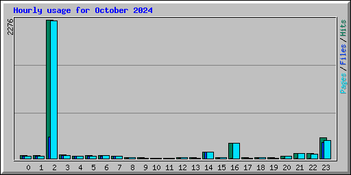 Hourly usage for October 2024