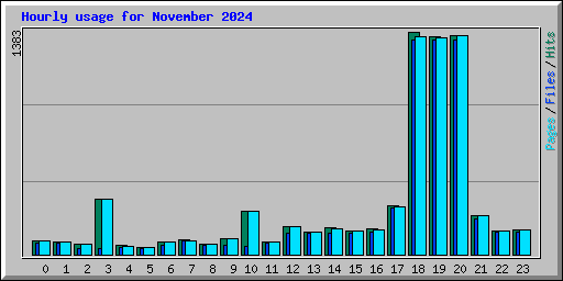 Hourly usage for November 2024