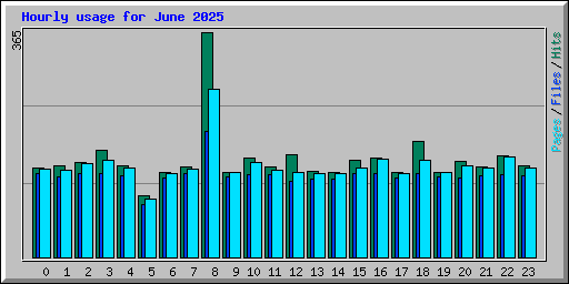 Hourly usage for June 2025